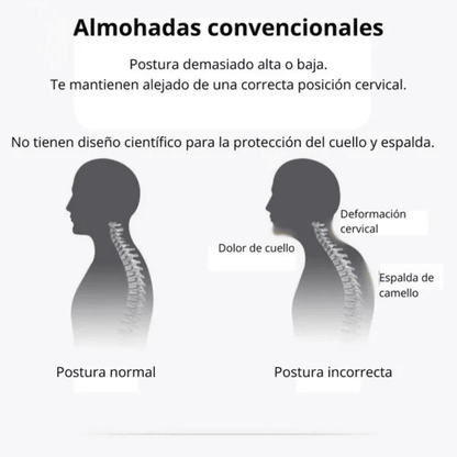 Almohada Ortopédica con Alineación Cervical - OFERTA 2x1