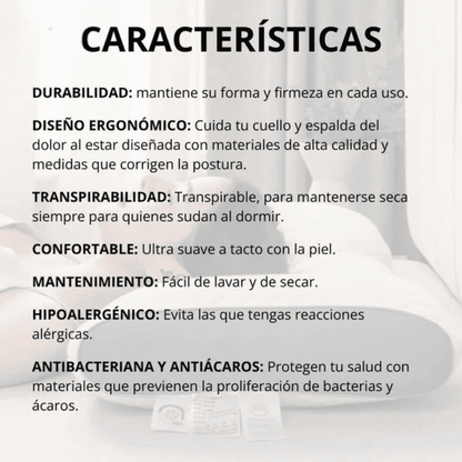 Almohada Ortopédica con Alineación Cervical - OFERTA 2x1